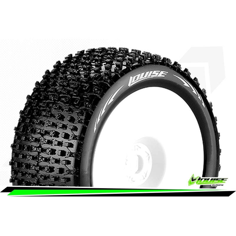 T-PIRATE - 1-8 Truggy Tire Set - Mounted - Super Soft - Whit - Image 2