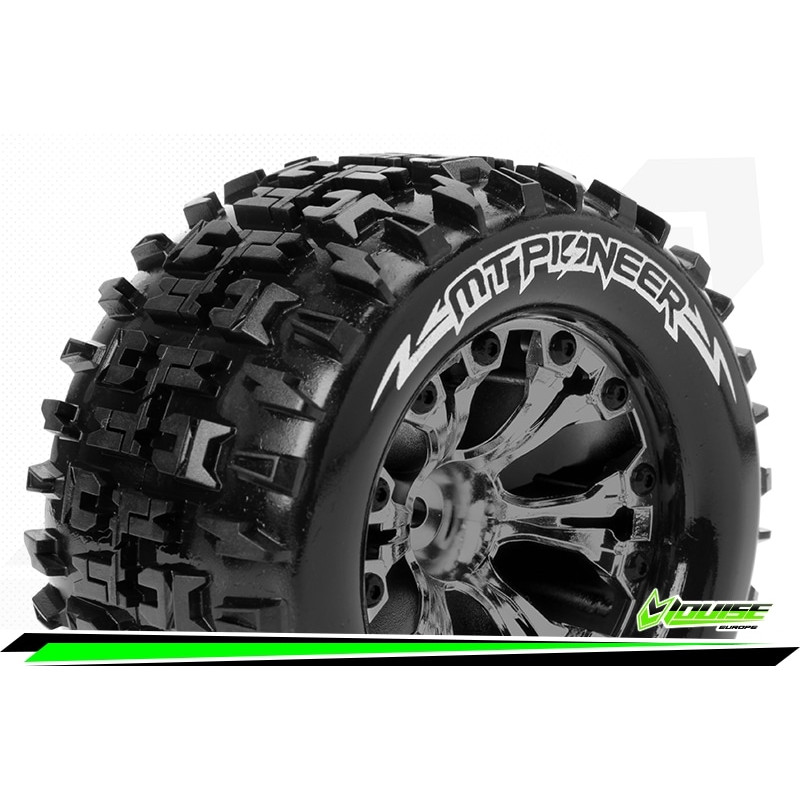 MT-PIONEER - 1-10 Monster Truck Tire Set - Mounted - Sport -