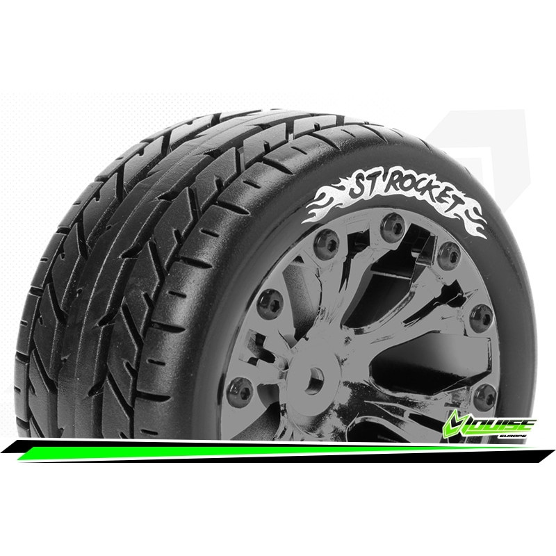 ST-ROCKET - 1-10 Stadium Truck Tire Set - Mounted - Sport -
