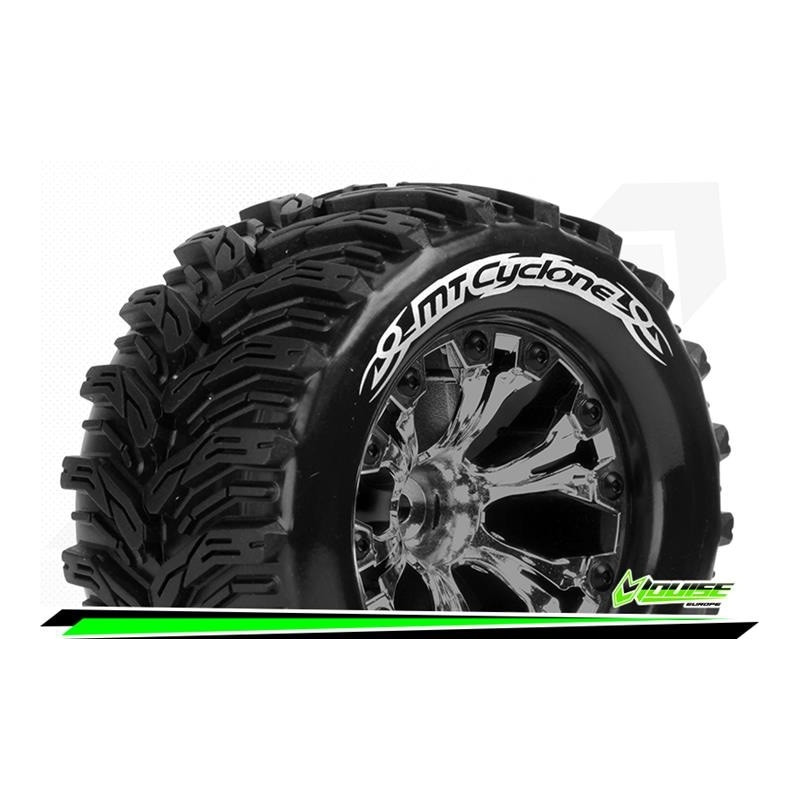 MT-CYCLONE - 1-10 Monster Truck Tire Set - Mounted - Soft -