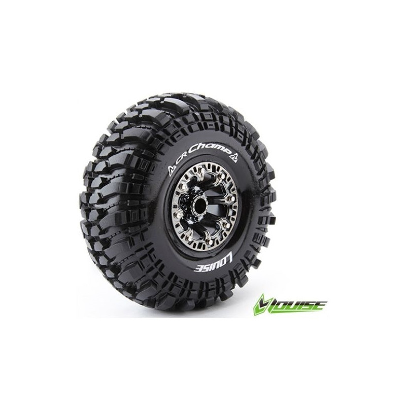 CR-CHAMP - 1-10 Crawler Tire Set - Mounted - Super Soft - Bl