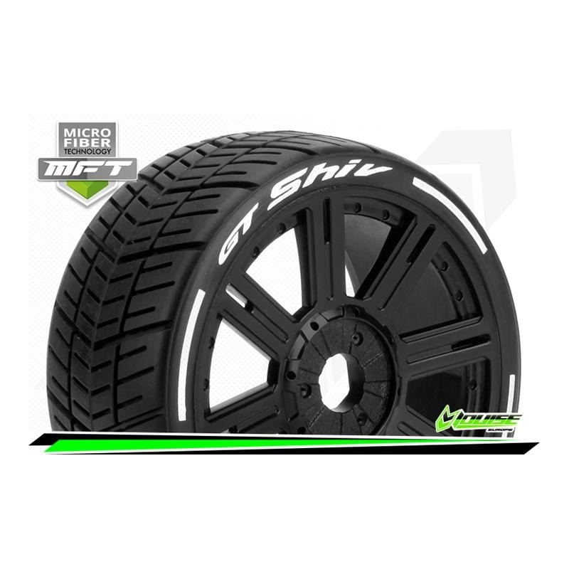 MFT - GT-SHIV - 1-8 Buggy Tire Set - Mounted - Soft - Black
