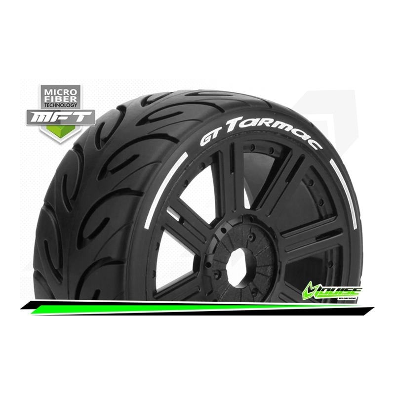 MFT - GT-TARMAC - 1-8 Buggy Tire Set - Mounted - Soft - Bla