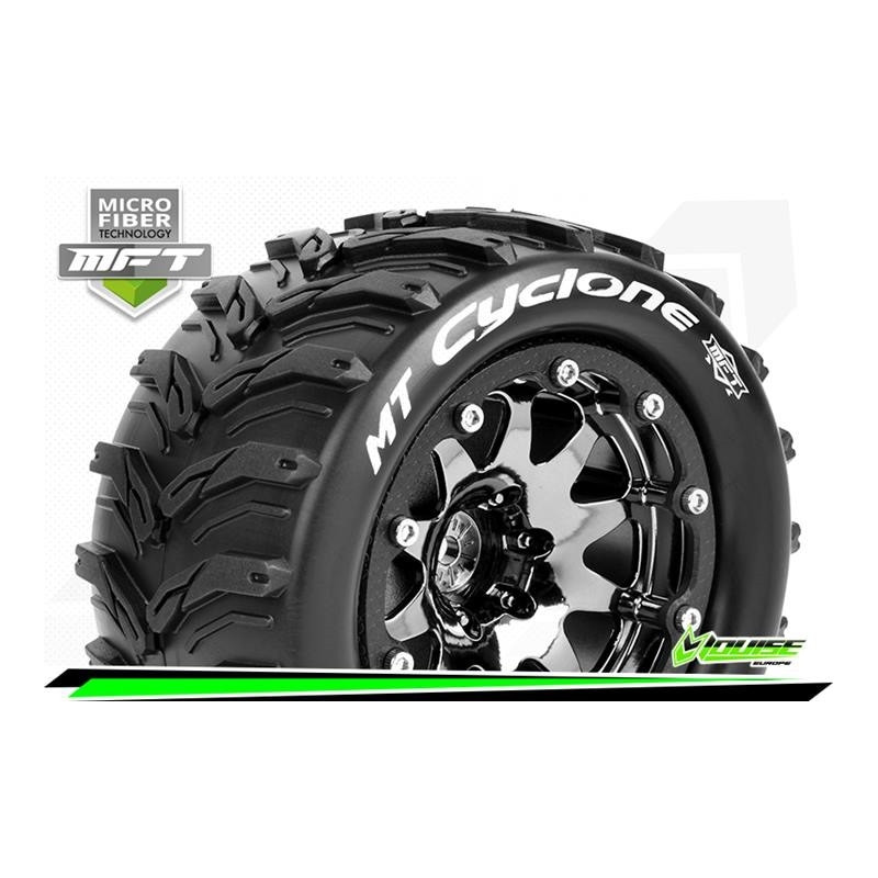 MFT - MT-CYCLONE - 1-10 Monster Truck Tire Set - Mounted - S