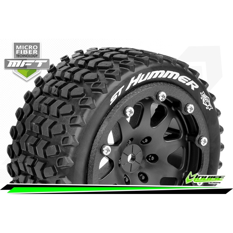 MFT ST-HUMMER 1:10 Monster Truck Tire Set Mounted Sport Blam