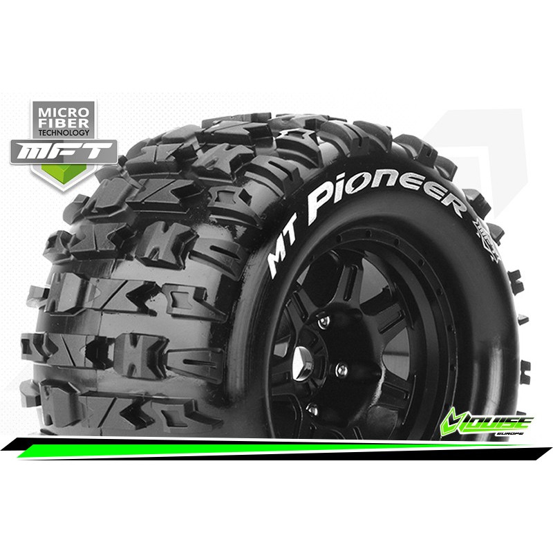 MFT MT-PIONEER 1:8 Monster Truck Tire Set Mounted Sport
