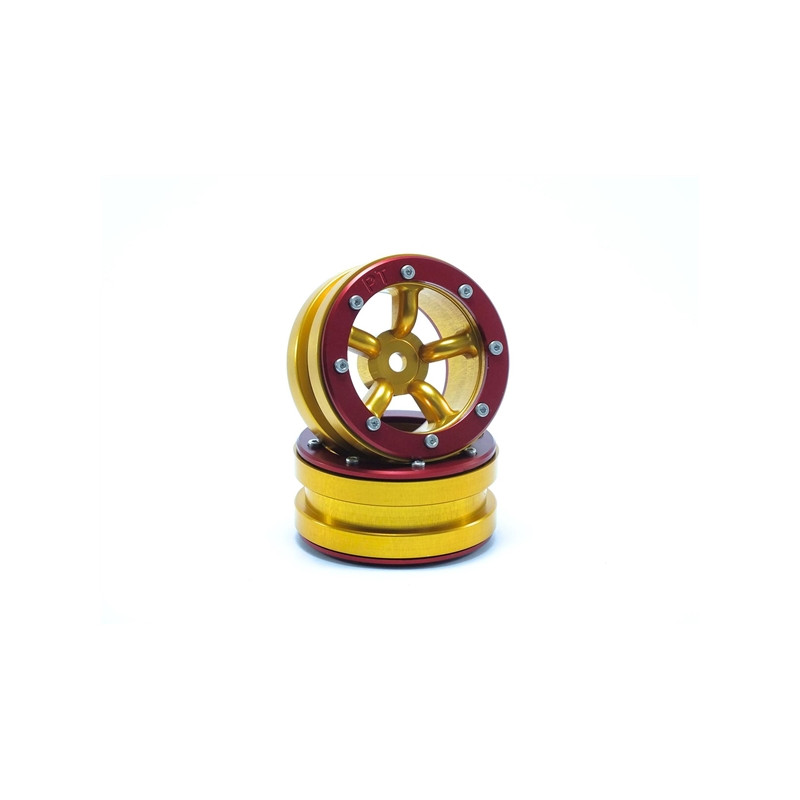 Beadlock Wheels PT-Safari Gold/Red 1.9