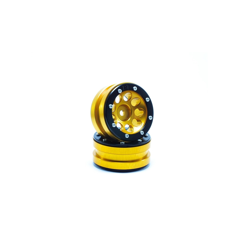 Beadlock Wheels PT- Ecohole Gold/Black 1.9