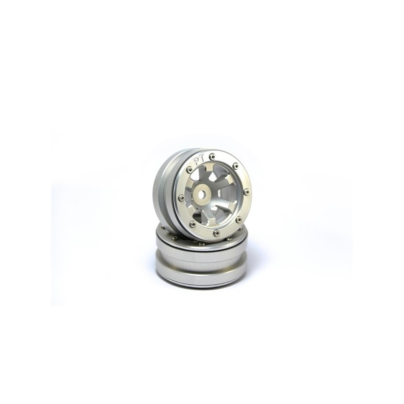 Beadlock Wheels PT- Claw Silver/Silver 1.9 (2 pcs)