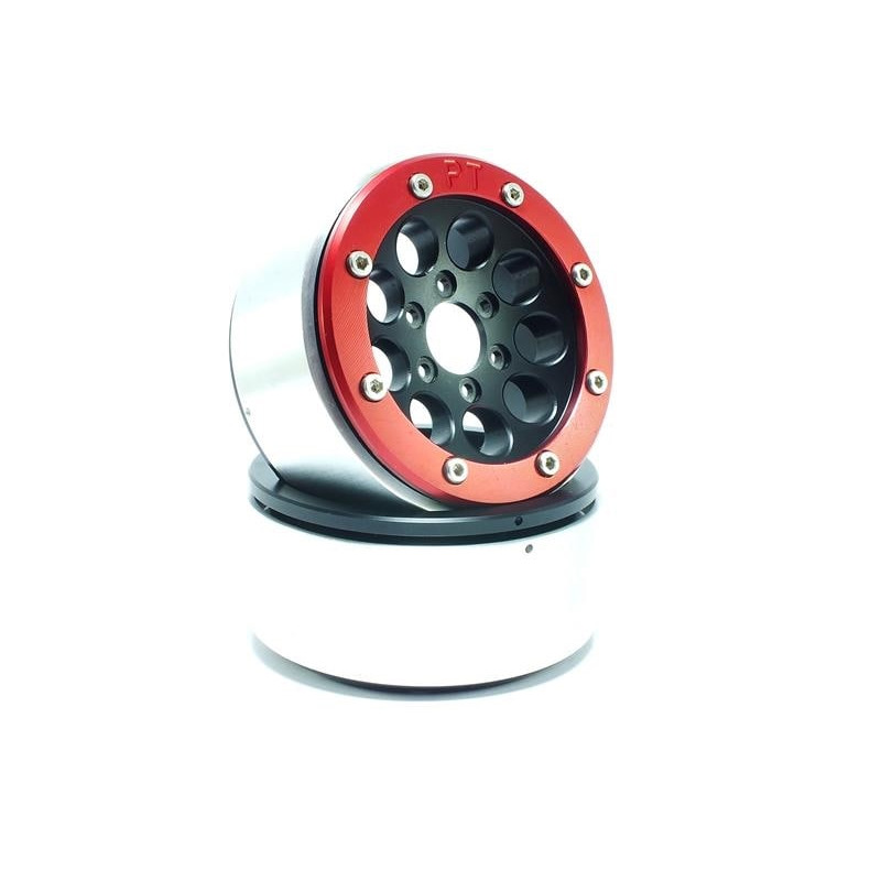 Beadlock Wheels PT-Gun Black/Red 1.9
