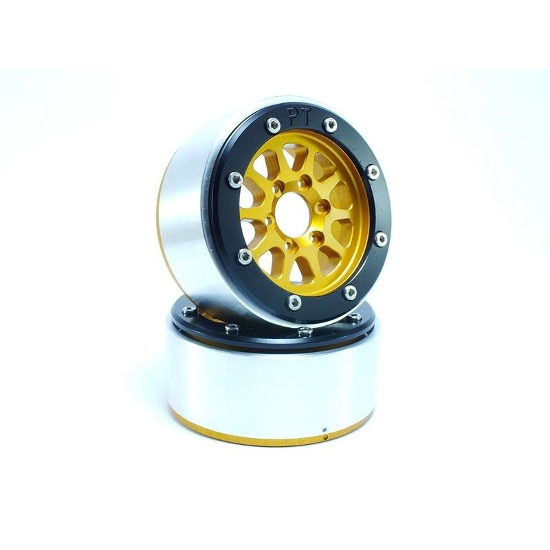 Beadlock Wheels PT-Gear Gold/Black 1.9