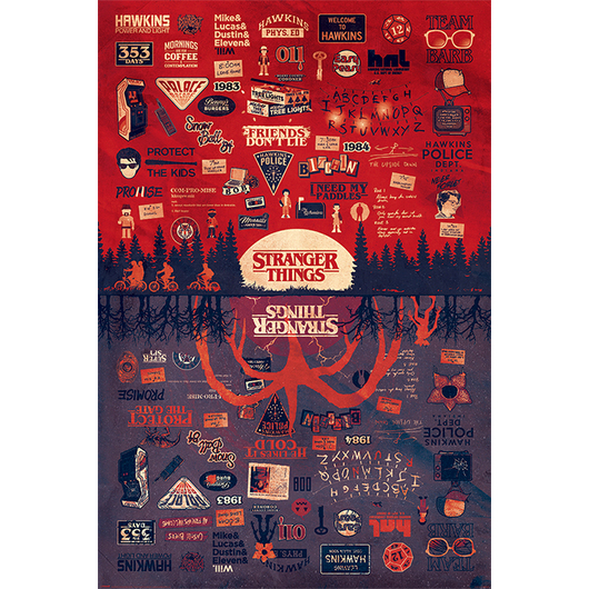 POSTER STRANGER THINGS THE UPSIDE DOWN