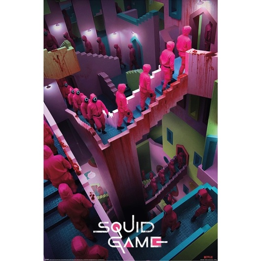 POSTER SQUID GAME CRAZY STAIRS
