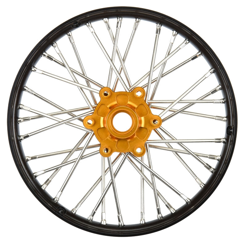 PROLINE 1/4 Jante Pro-Spec Aluminum V2 Bead Montada Frente Preto/Dourado Promoto-MX