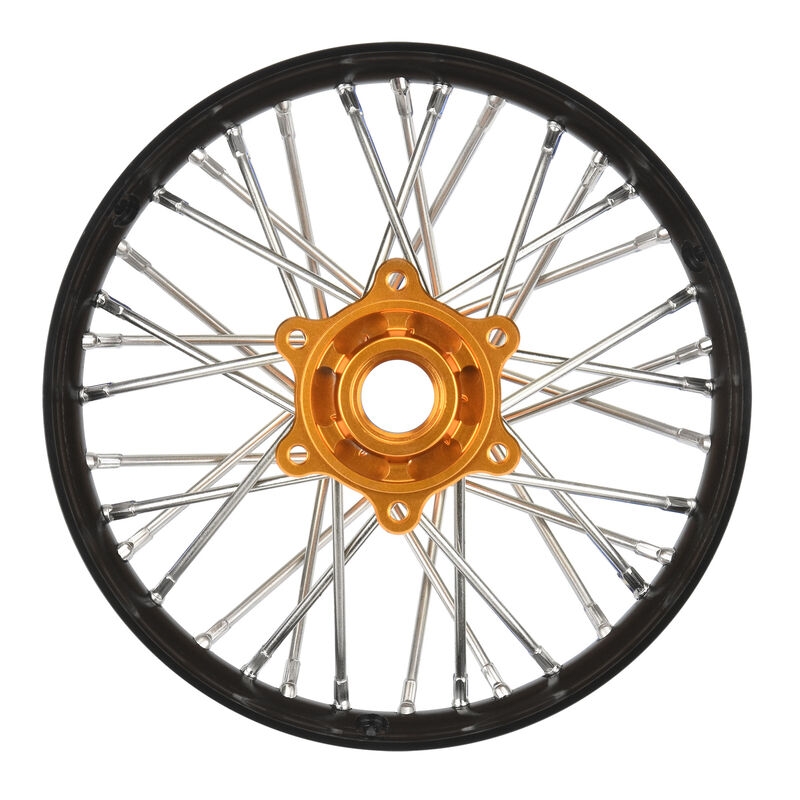 PROLINE 1/4 Jante Pro-Spec Aluminum V2 Bead Montada Traseira Preto/Dourado Promoto-MX
