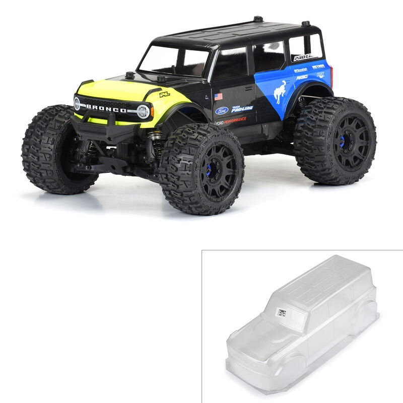 1/8 2021 ford bronco clr bdy: maxx, e-revo 2.0