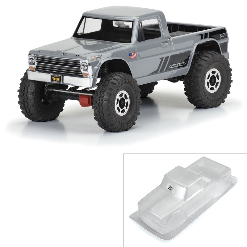 1/10 1967 ford f-100 clear body 12.3’’ wb crwlrs