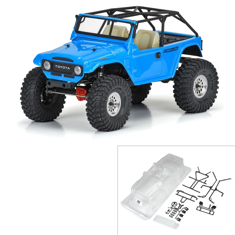 1979 toyota land cruiser fj40 clear body with trail cage & scale molded accessories for 12.3’’’’ (313m