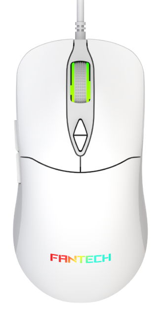 Rato Fantech c/fios USB M421 Branco