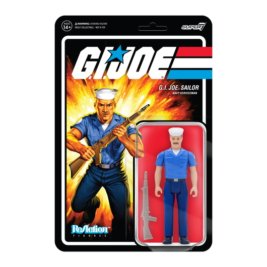 FIGURA REACTION GI JOE BLUESHIRT BIGODE CLARO