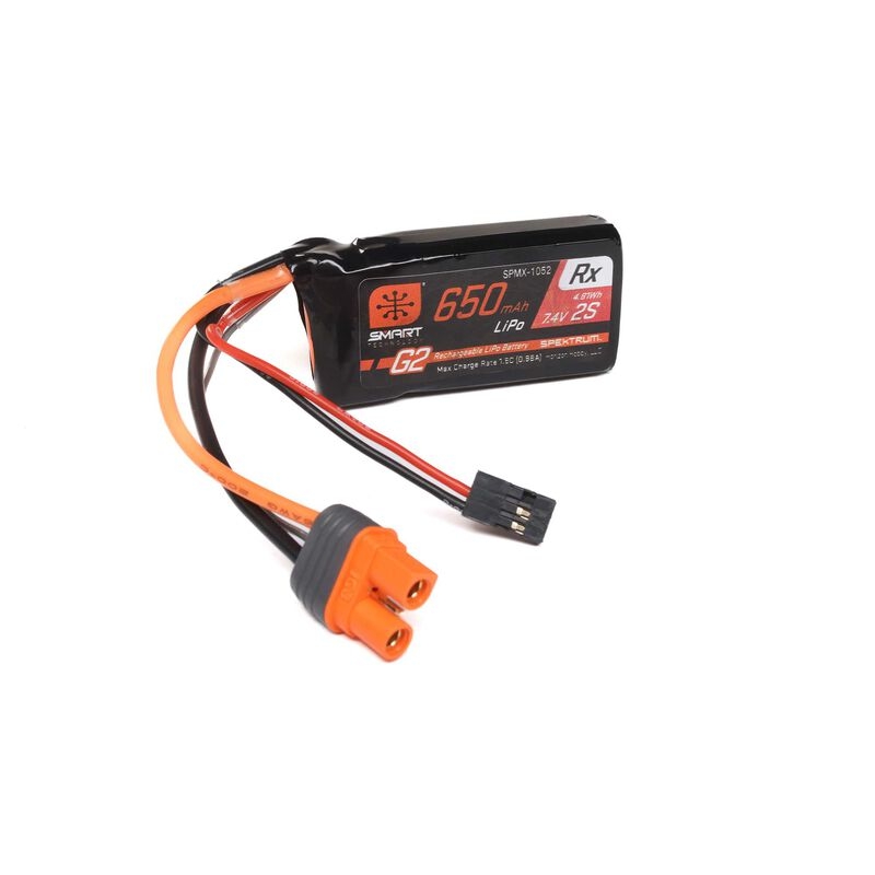 Smart g2 receiver lipo 650mah 2s 15c ic3