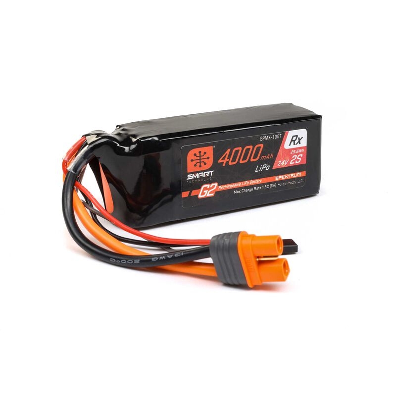 Smart g2 receiver lipo 4000mah 2s2p 15c ic3