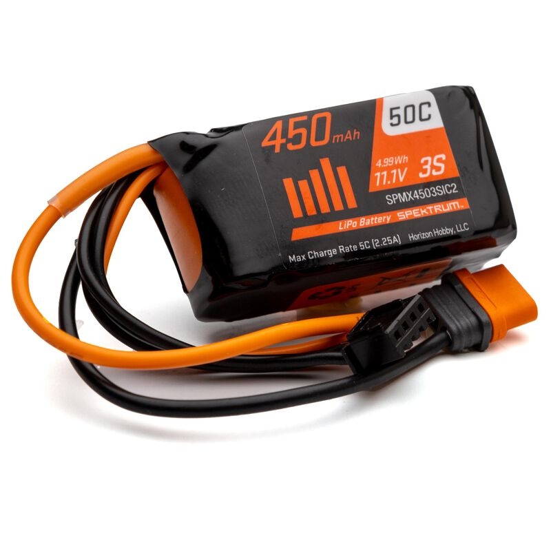 SPEKTRUM Smart LiPo 11.1V 450mAh 3S 50C IC2