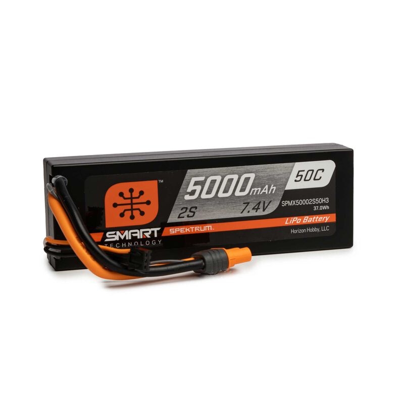 SPEKTRUM Smart LiPo 7.4V 5000mAh 2S 50C Hardcase IC3