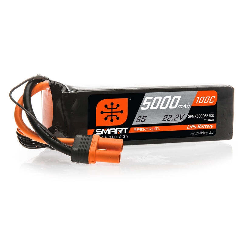SPEKTRUM Smart LiPo 5000mAh 6S 22.2V 100C IC5