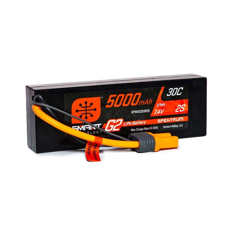 SPEKTRUM Smart G2 LiPo 7.4V 5000mAh 2S 30C Hardcase IC5