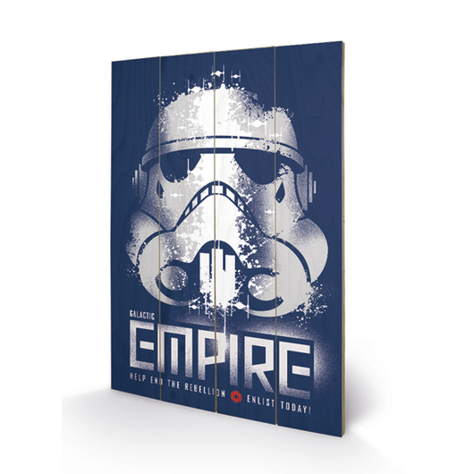 QUADRO PEQUENO MADEIRA 40X59 STAR WARS REBELS ENLIST