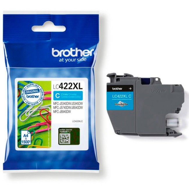 Tinteiro Brother Original LC422 XL Azul