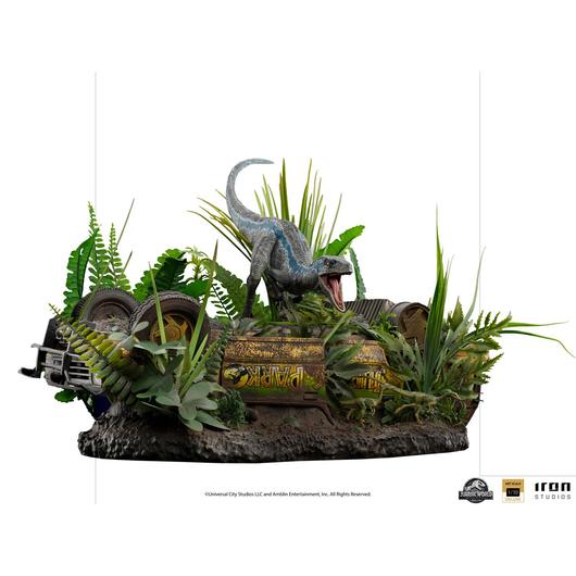 FIGURA ART SCALE MUNDO JURÁSSICO REINO CAÍDO VELOCIRAPTOR BLUE DELUXE