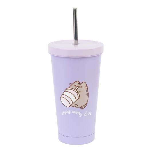 COPO DE AÇO COM PALHINHA PUSHEEN MOMENTS